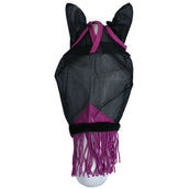 Weatherbeeta Fly Mask Comfitec Deluxe Durable Mesh with Ears and Tassels Black/Purple