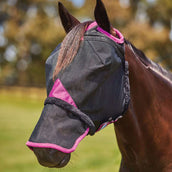 Weatherbeeta Fly Mask Comfitec Deluxe Durable Mesh with Nose Black/Purple