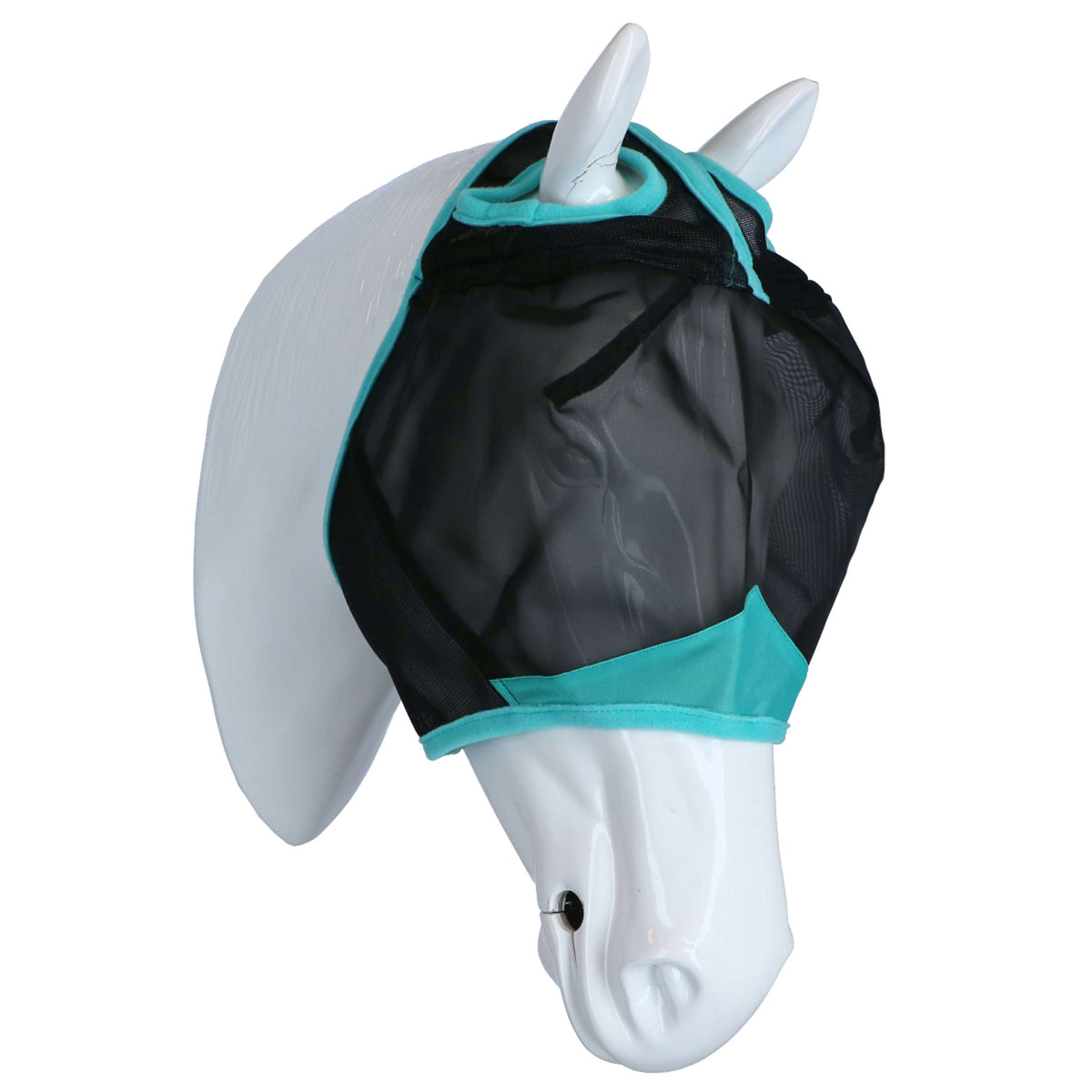 Weatherbeeta Fly Mask Comfitec Deluxe Fine Mesh Black / Turquoise