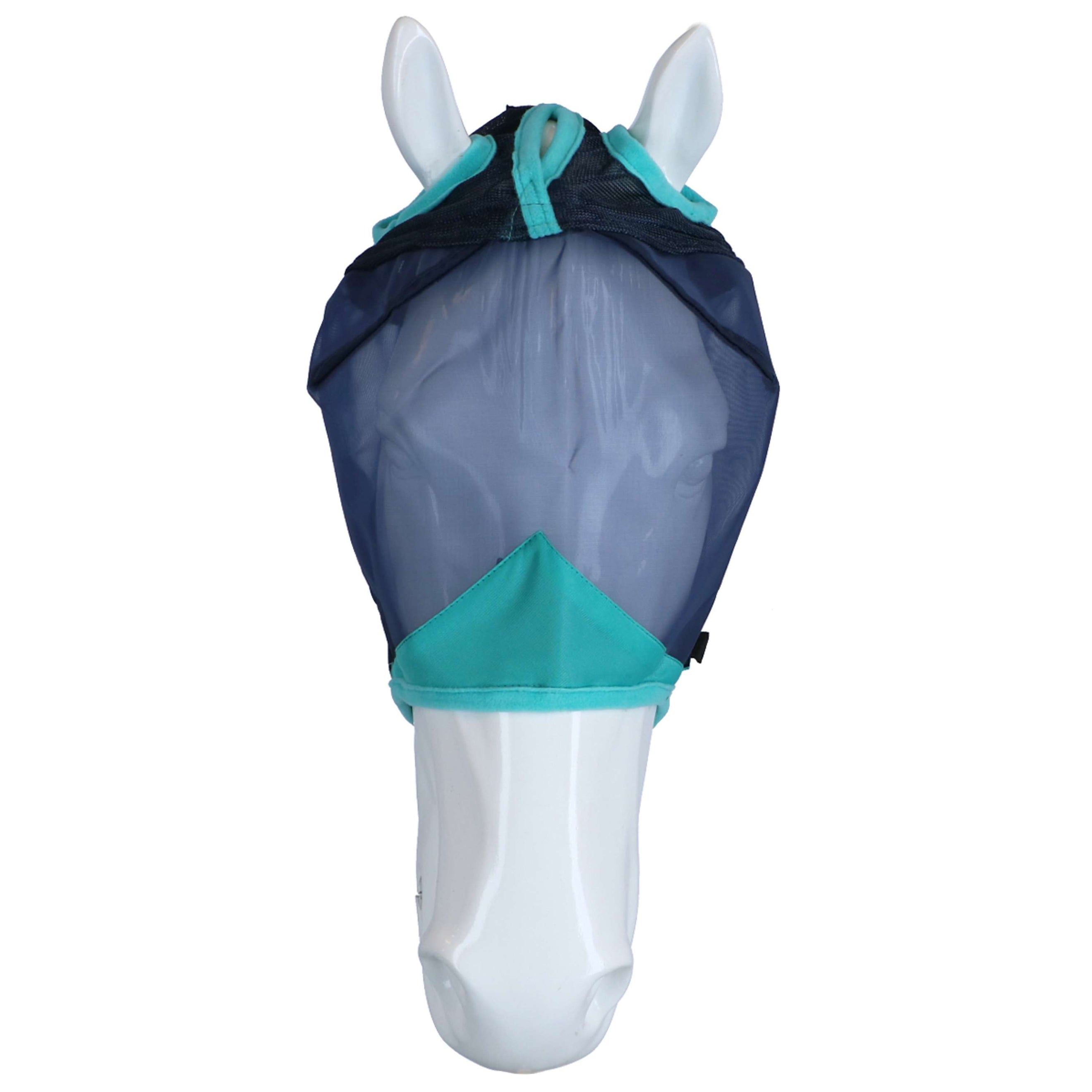 Weatherbeeta Fly Mask Comfitec Deluxe Fine Mesh Navy/Turquoise