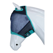 Weatherbeeta Fly Mask Comfitec Deluxe Fine Mesh Navy/Turquoise