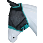 Weatherbeeta Fly Mask Comfitec Deluxe Fine Mesh with Ears Black / Turquoise