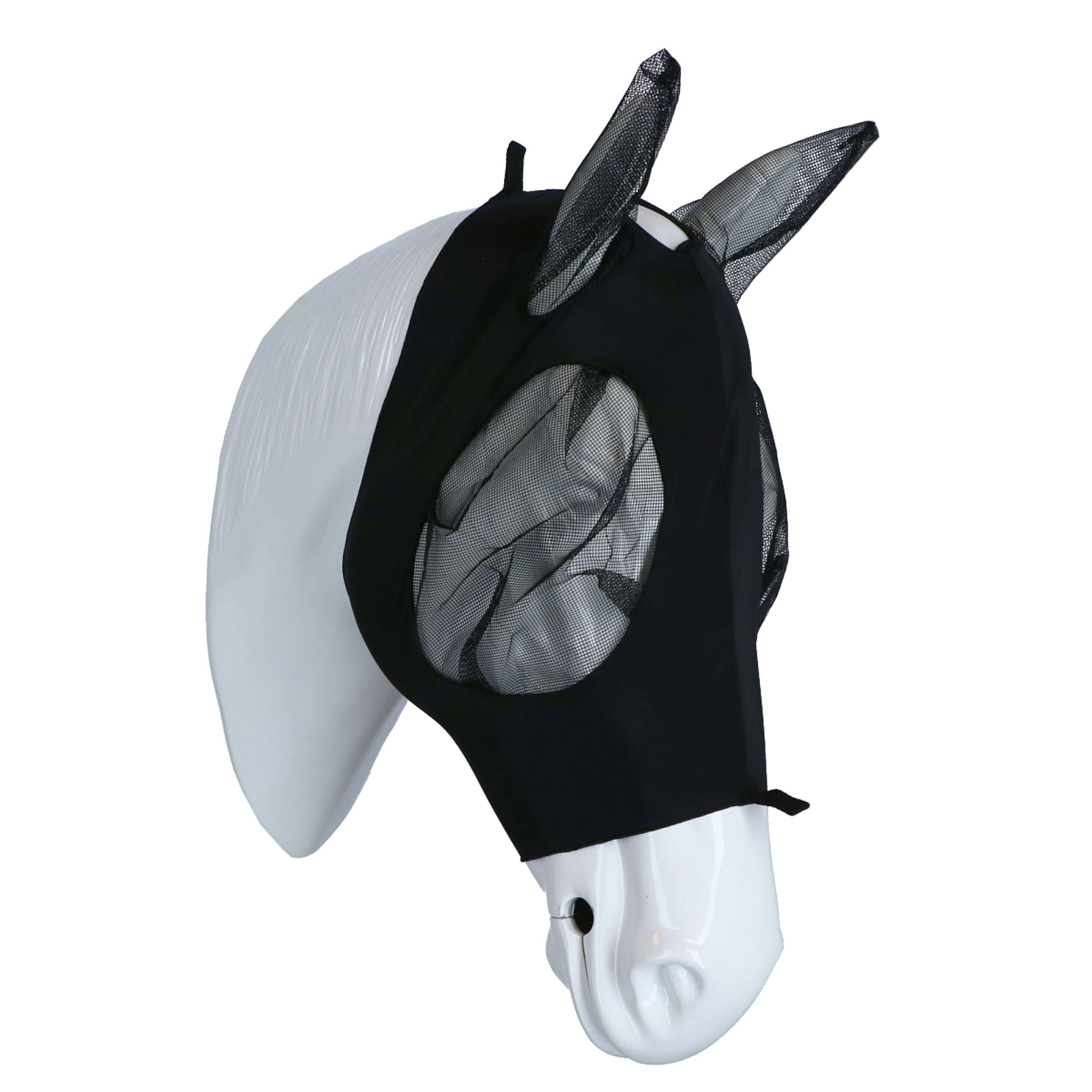 WeatherBeeta Fly Mask Deluxe Stretch Bug with Ears Black