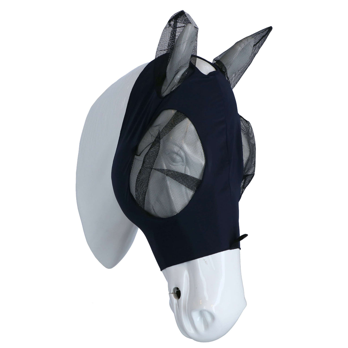 Weatherbeeta Fly Mask Deluxe Stretch Bug with Ears Navy/Black