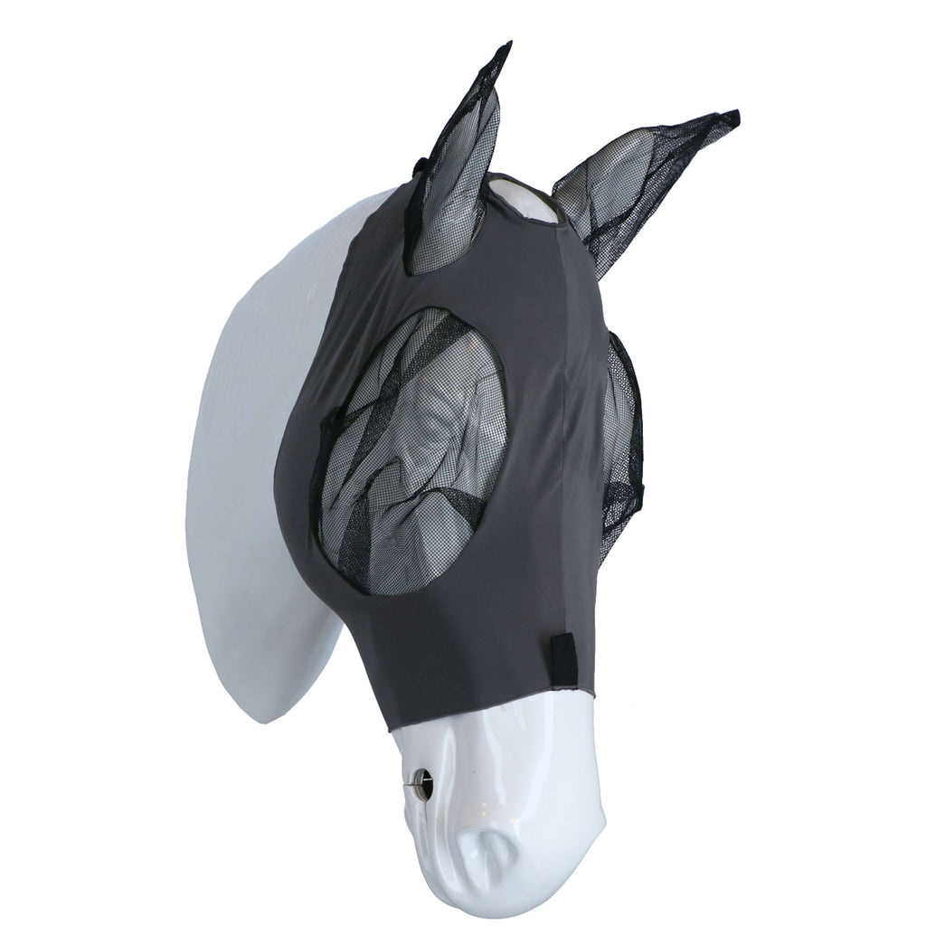 WeatherBeeta Fly Mask Deluxe Stretch Bug with Ears Grey/Black