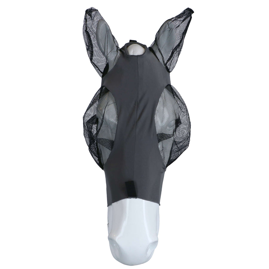 WeatherBeeta Fly Mask Deluxe Stretch Bug with Ears Grey/Black