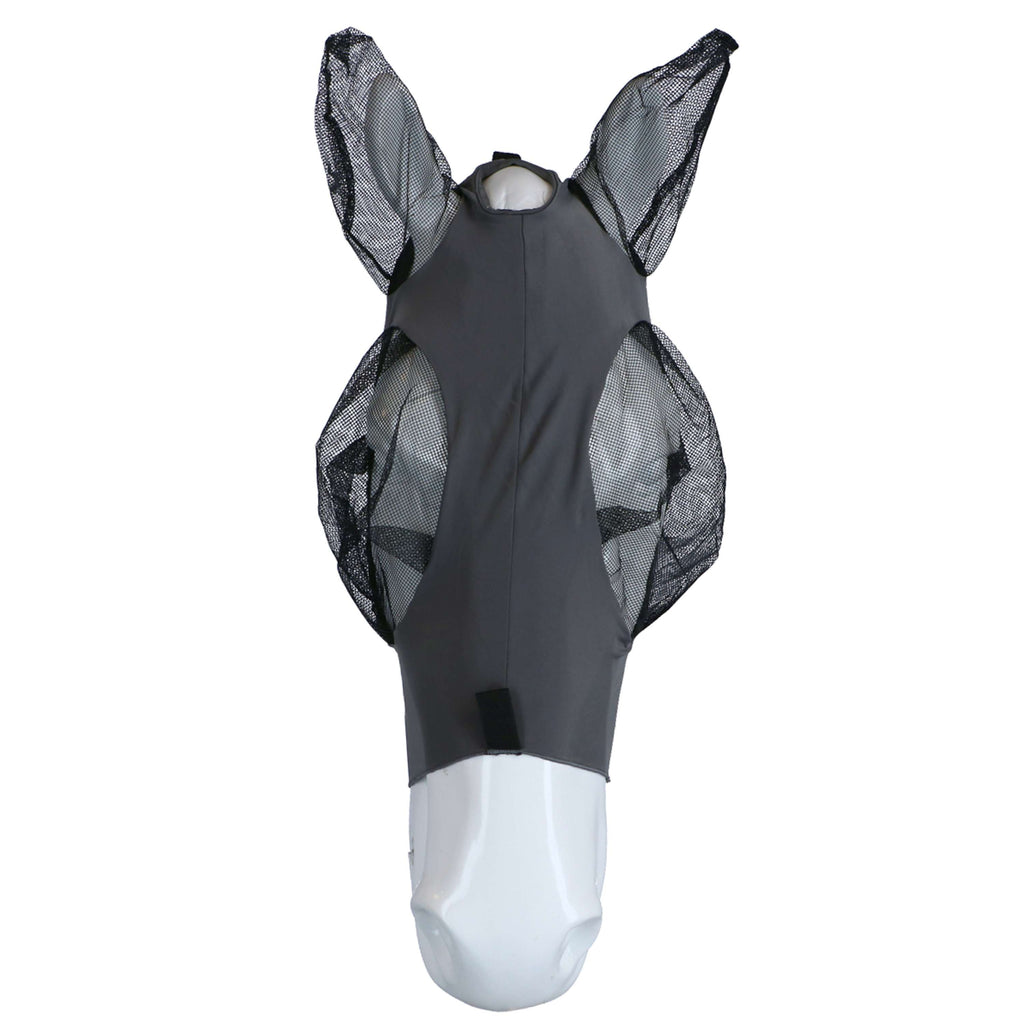 WeatherBeeta Fly Mask Deluxe Stretch Bug with Ears Grey/Black