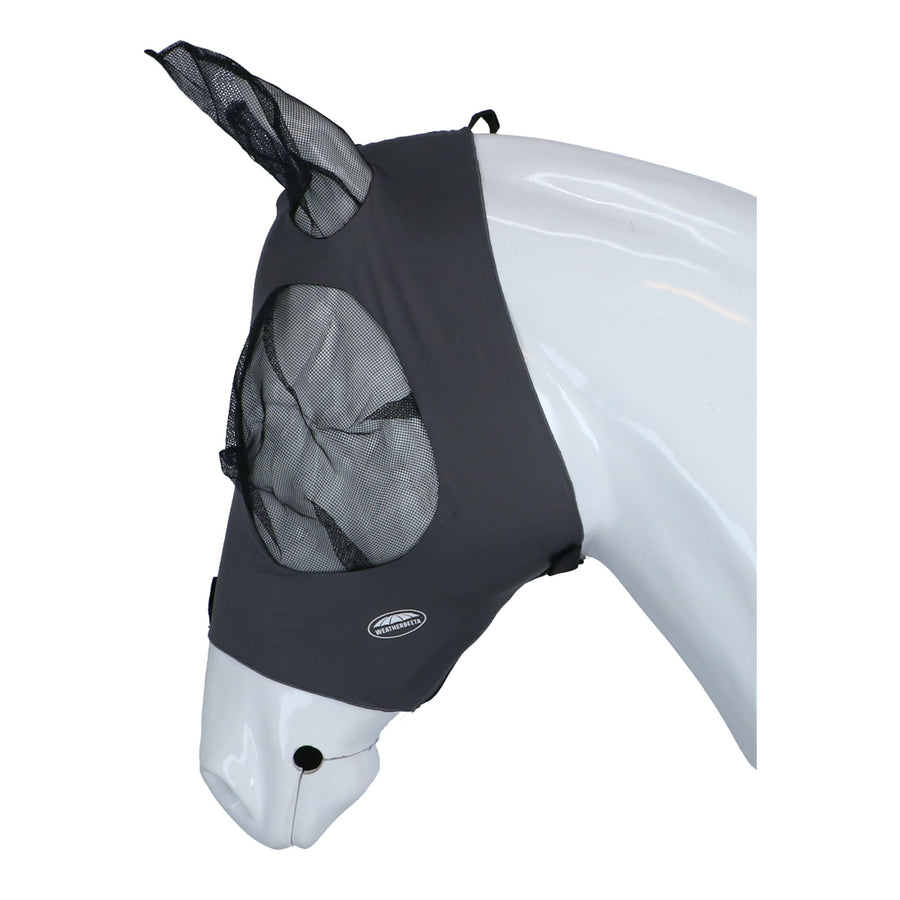 WeatherBeeta Fly Mask Deluxe Stretch Bug with Ears Grey/Black