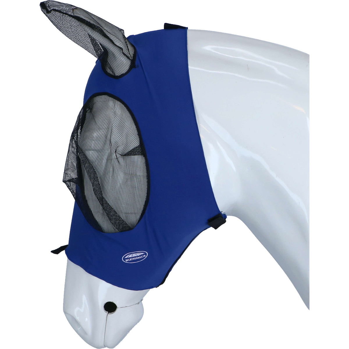 Weatherbeeta Fly Mask Deluxe Stretch Bug with Ears Royal Blue/Black