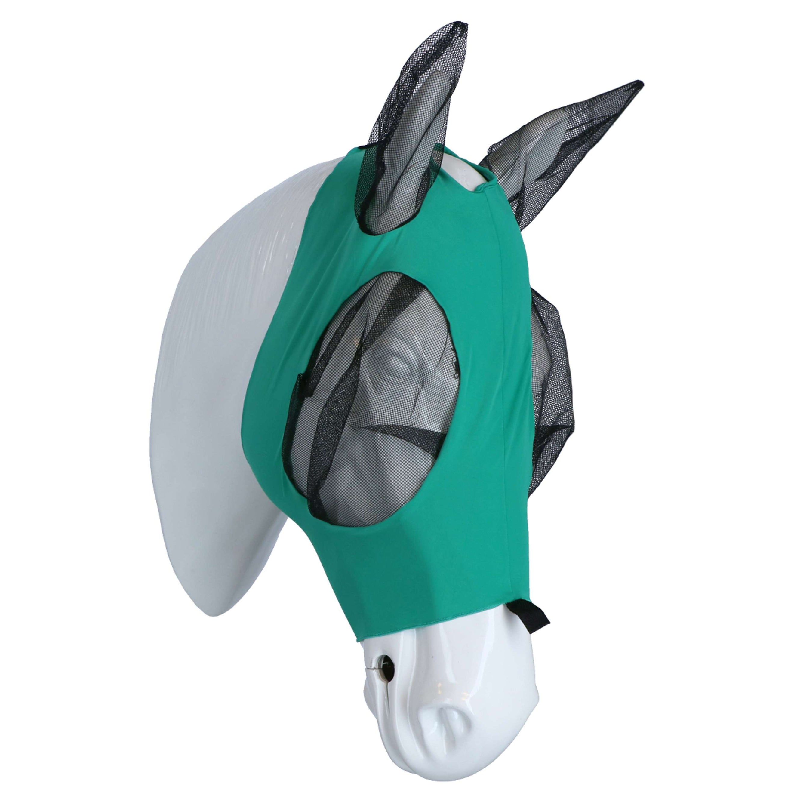 Weatherbeeta Fly Mask Deluxe Stretch Bug with Ears Turquoise/Black