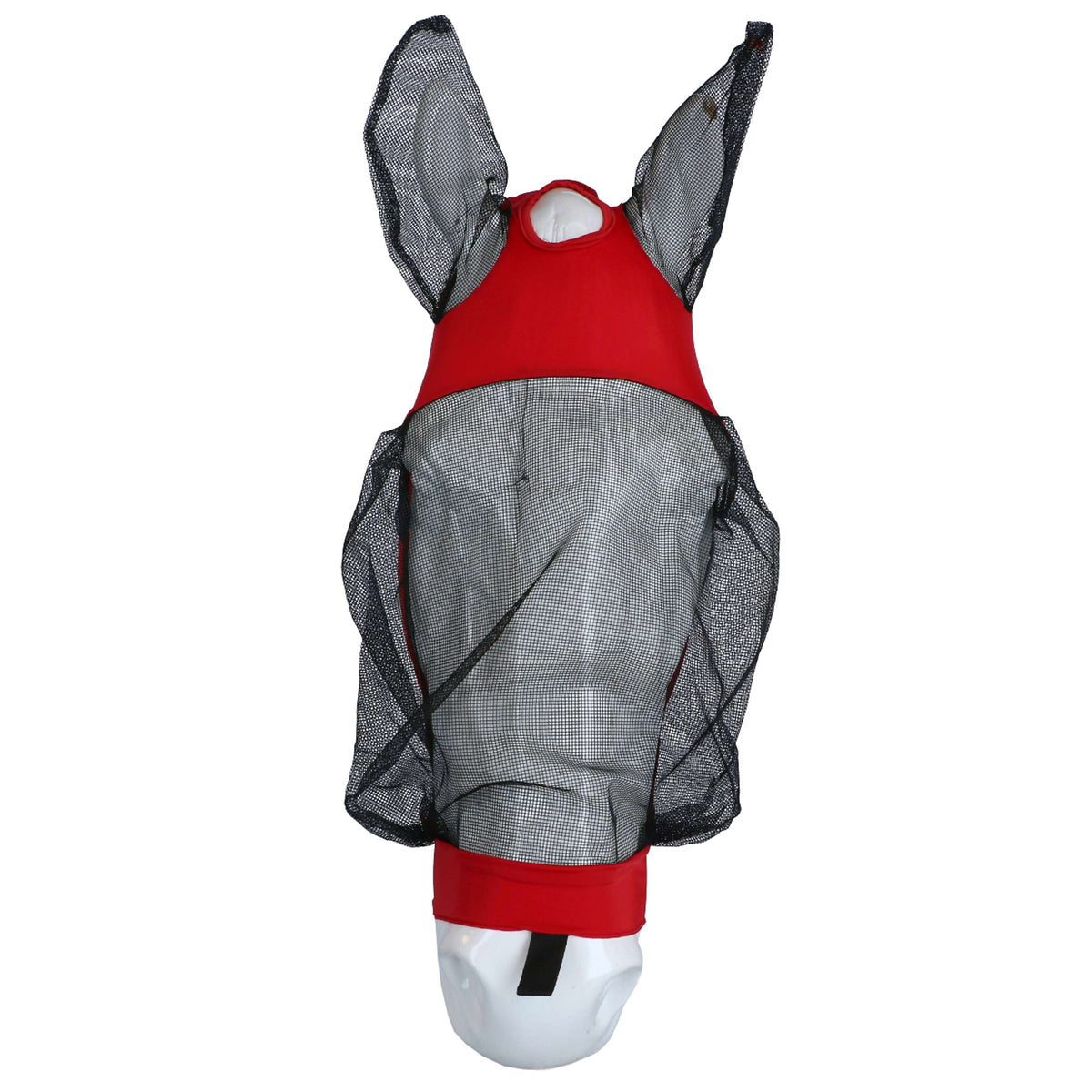 Weatherbeeta Fly Mask Deluxe Stretch with Ears Red/Black