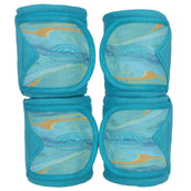 Weatherbeeta Bandages Fleece Swirl Marble 4 Pieces Blue/Orange