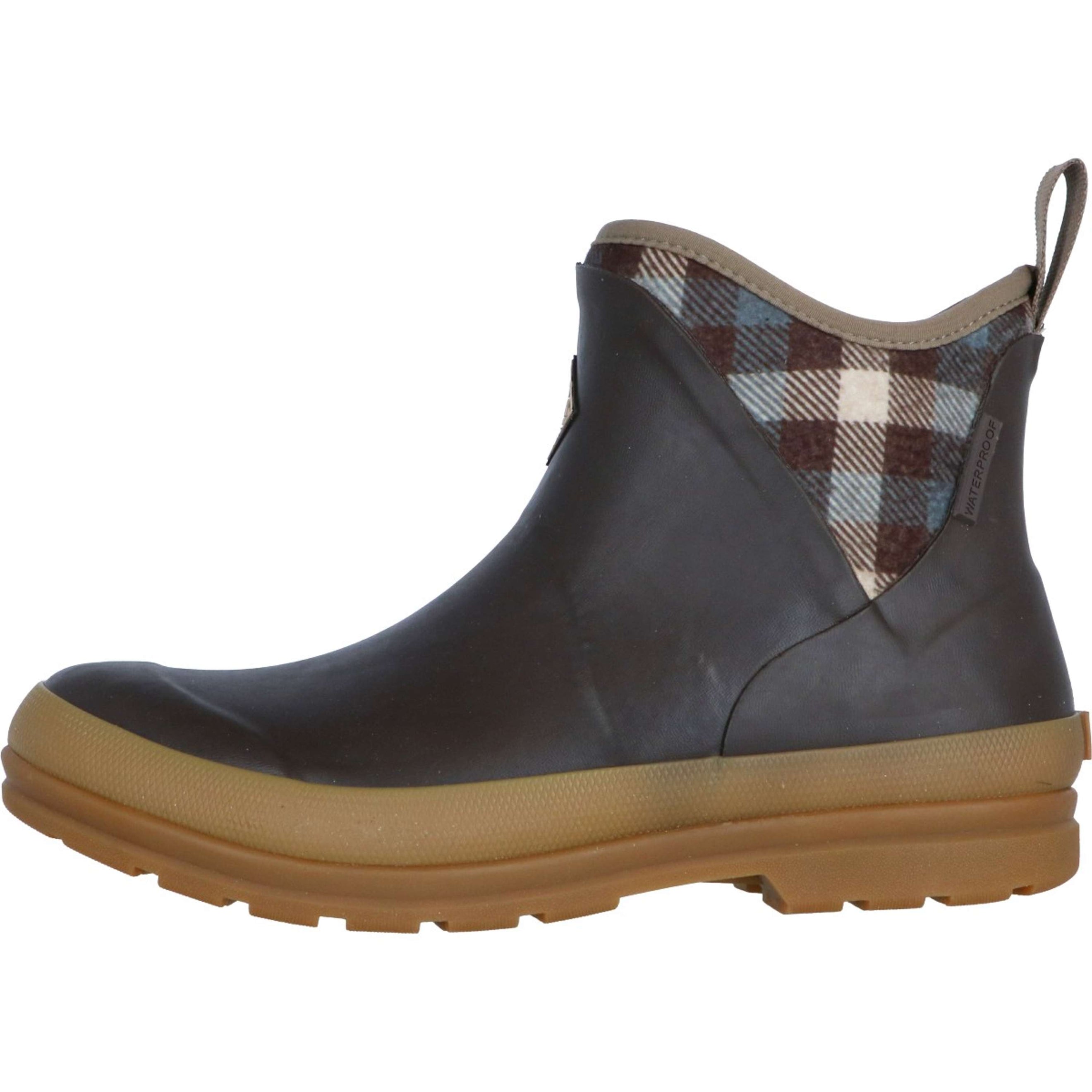 Muck Boot Originals Pull On Ankle Brown/Plaid Muck Boot Originals Pull On Ankle Brown/Plaid