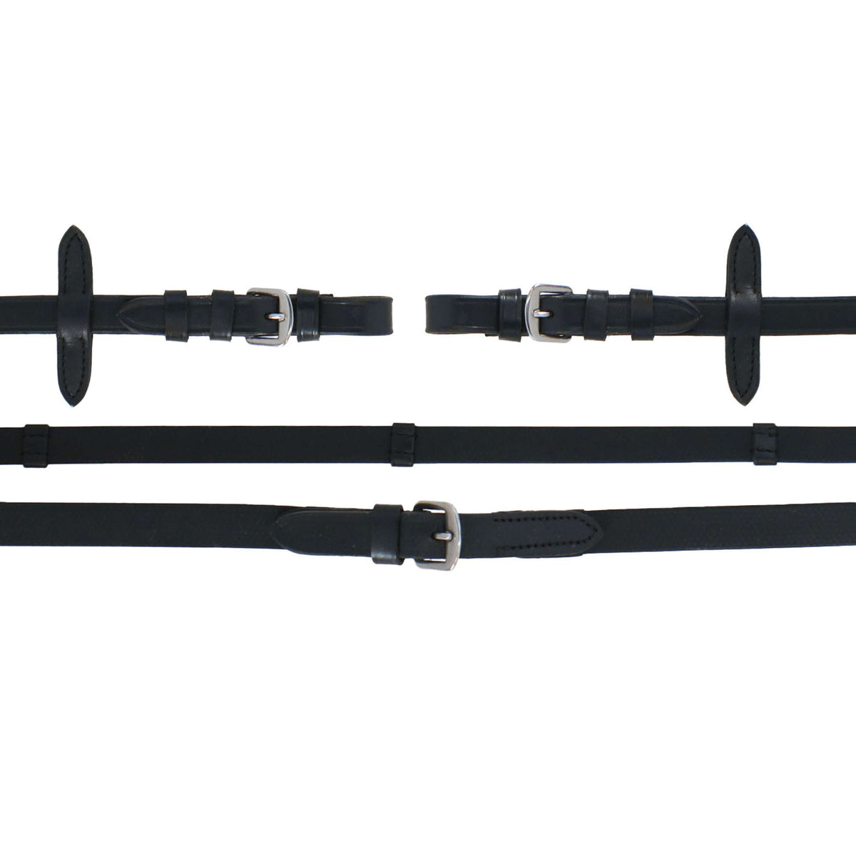 Waldhausen Reins X-Line Rubber with Loops Black