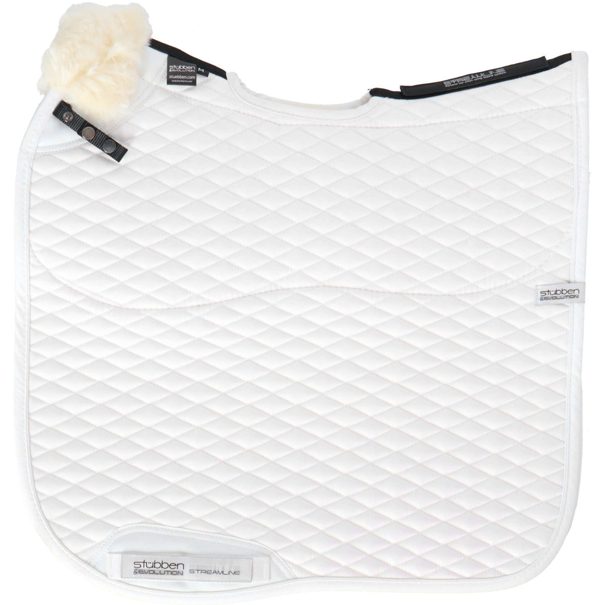 Stübben Saddlepad Streamline Dressage Lambskin White