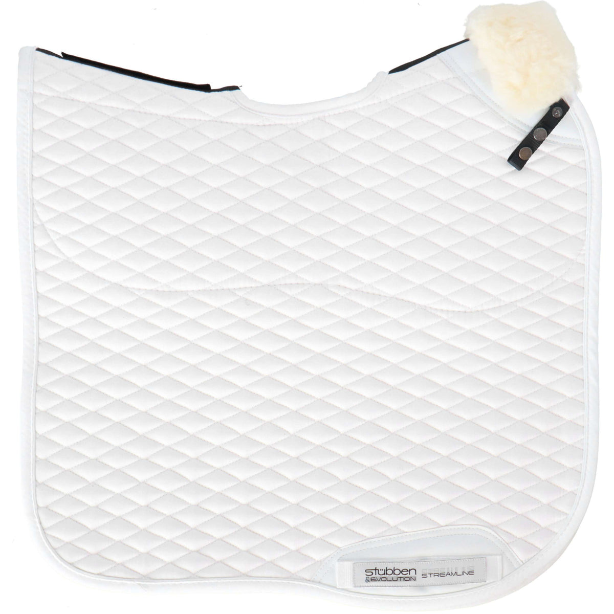 Stübben Saddlepad Streamline Dressage Lambskin White