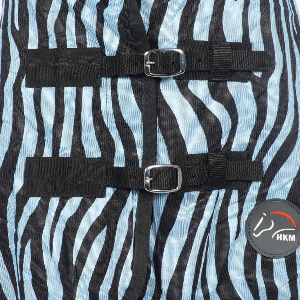 HKM Fly Rug Zebra with a Hood Aqua/Black