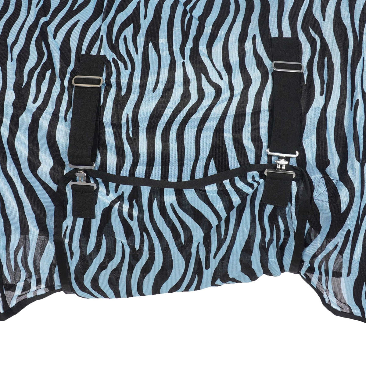 HKM Fly Rug Zebra with a Hood Aqua/Black