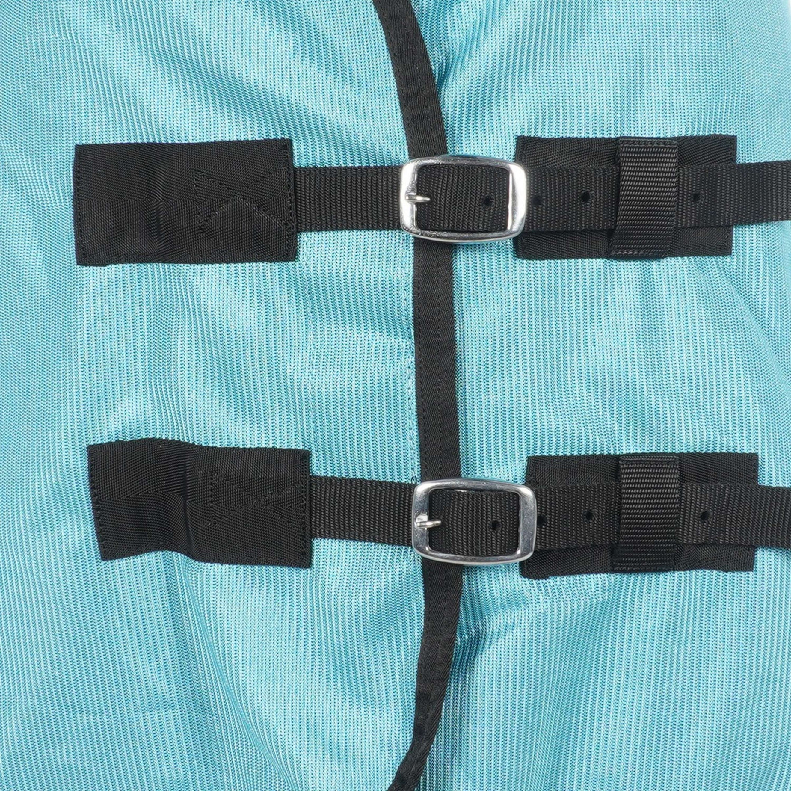 HKM Fly Rug Aqua with a Hood Aqua