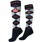 HV Polo Socks Argyle Black/Silvergrey Melange/Rose