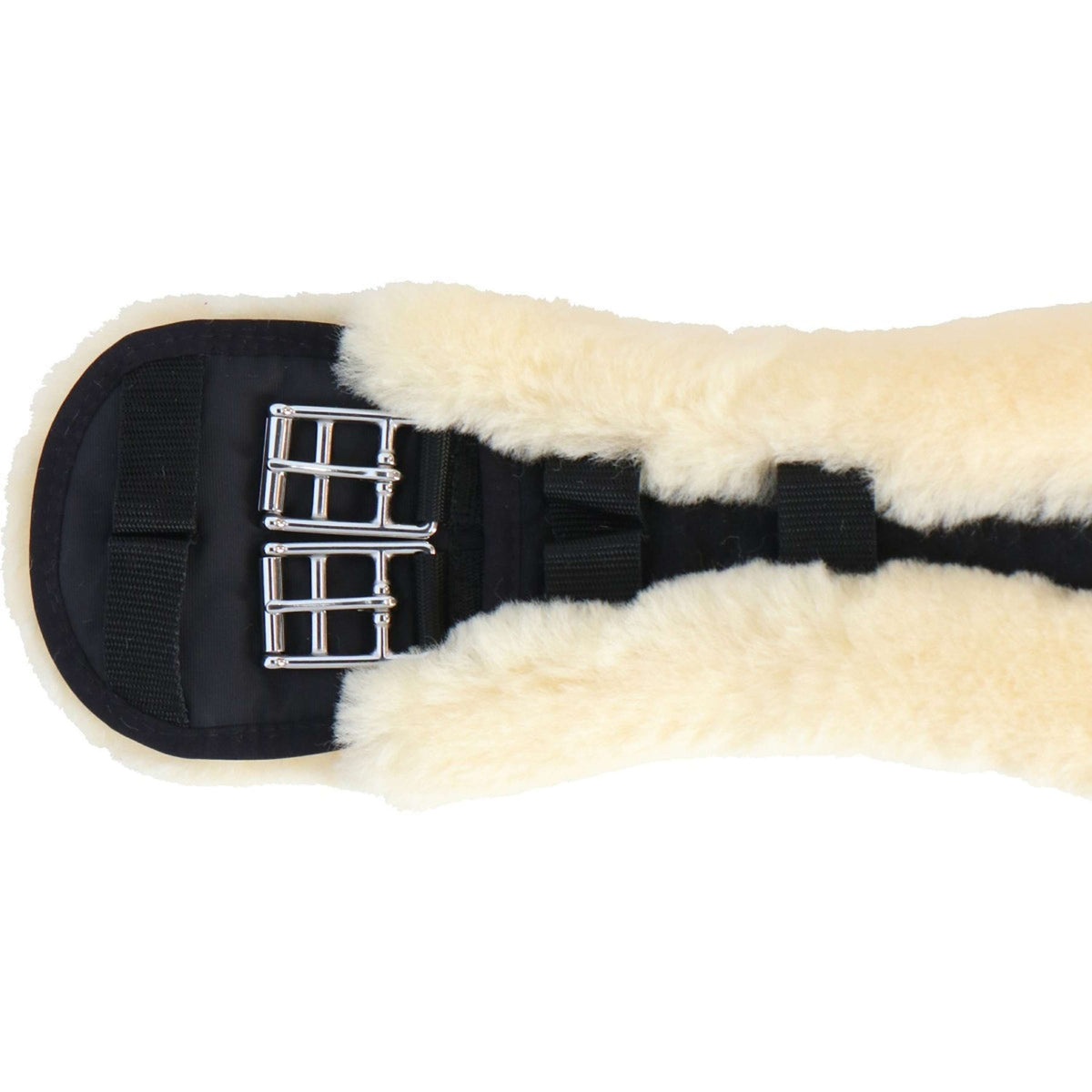 Werner Christ Dressage Girth Anatomic with Fur Black/Natural