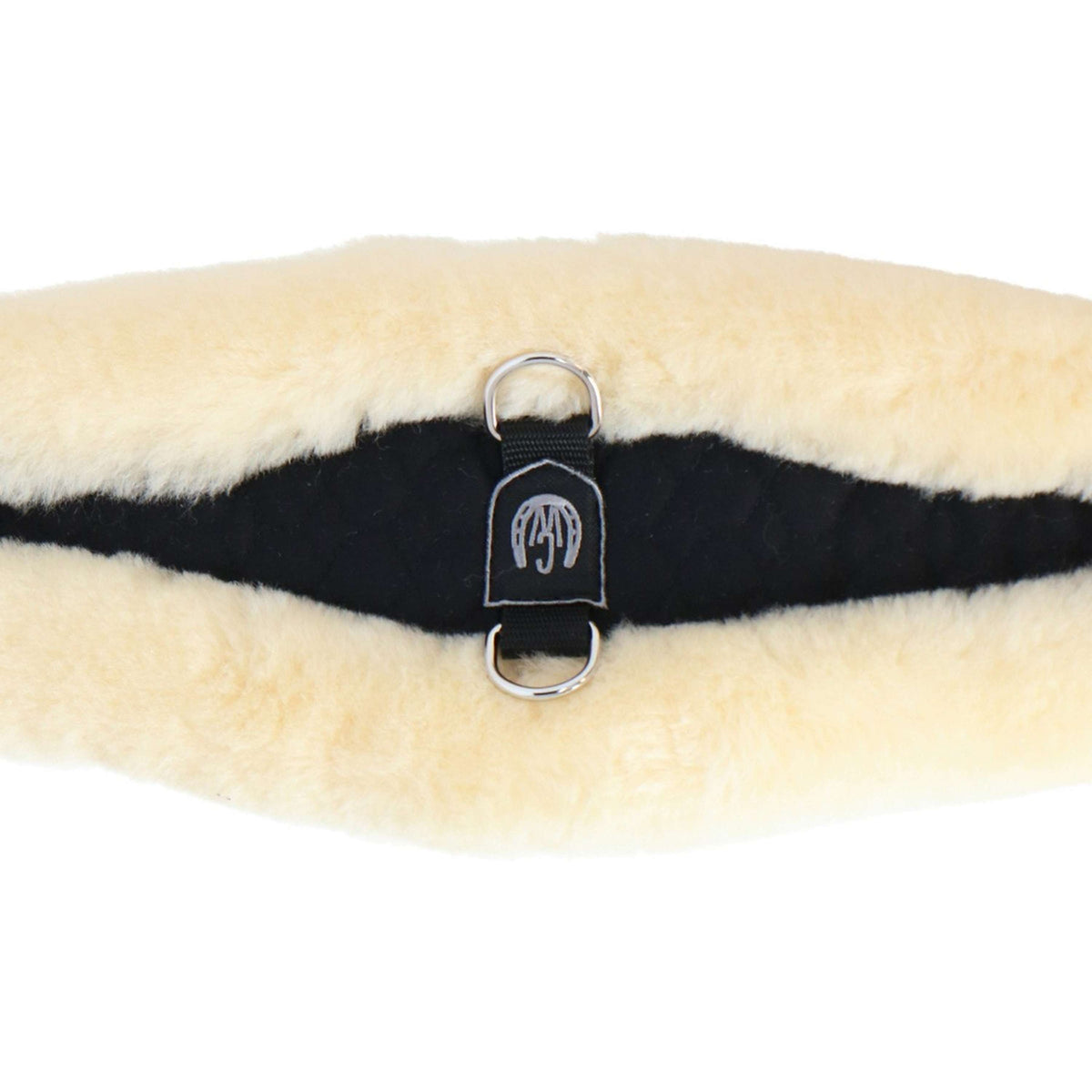 Werner Christ Dressage Girth Anatomic with Fur Black/Natural