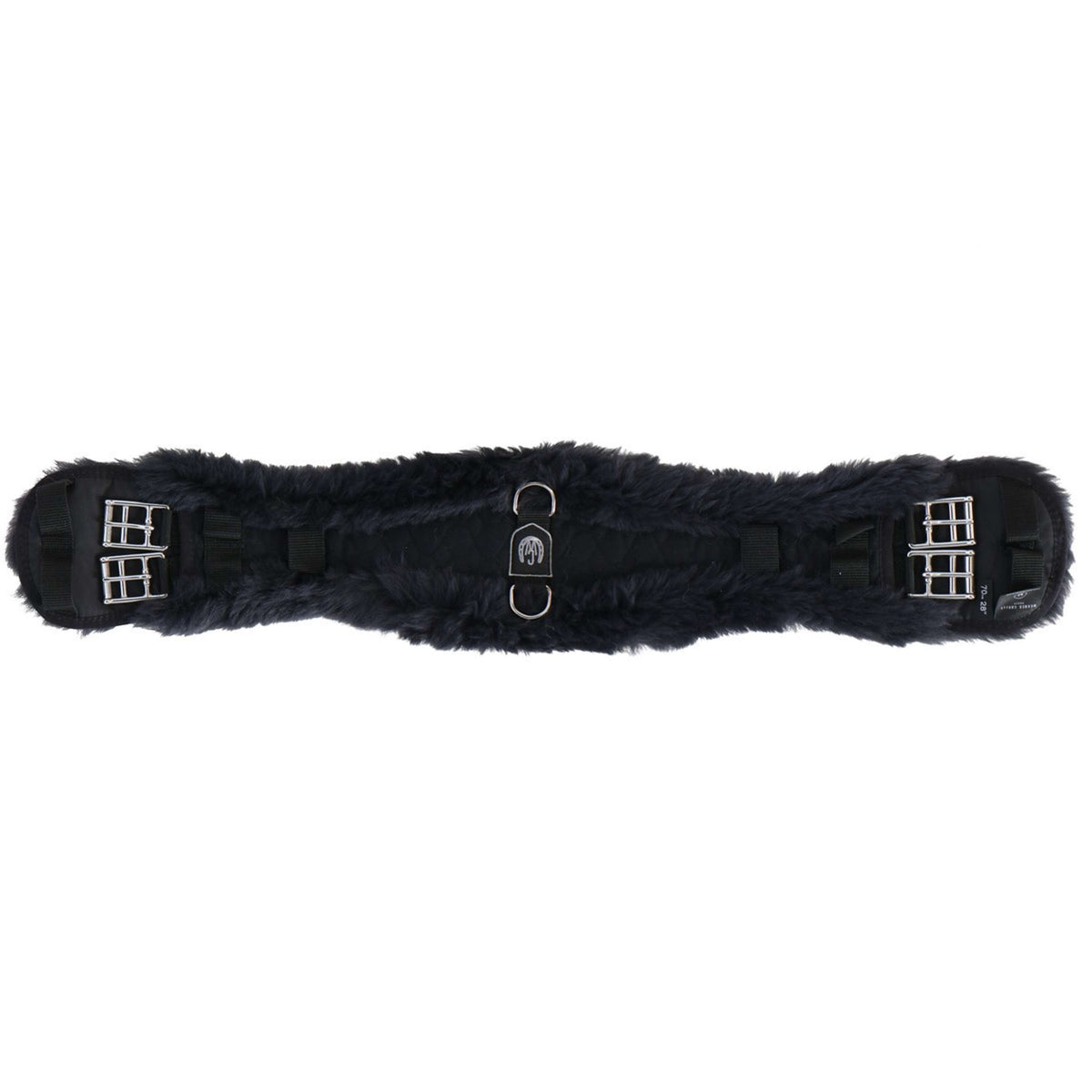 Werner Christ Dressage Girth Anatomic with Fur Black/Anthracite