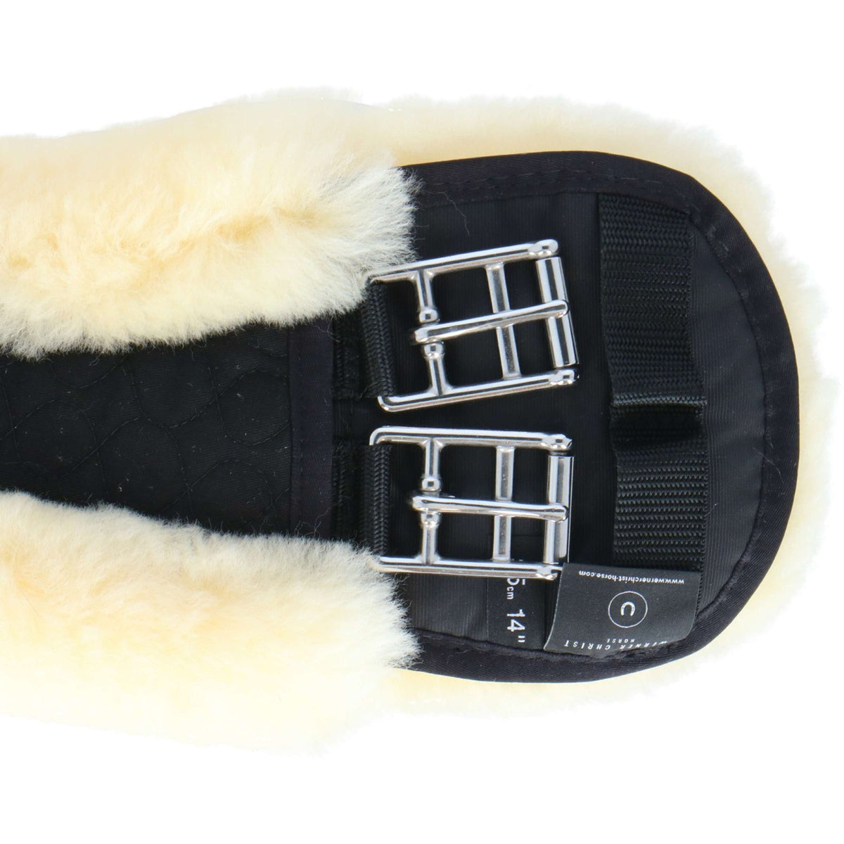 Werner Christ Banana Girth Sheepskin Anatomic Black/Natural