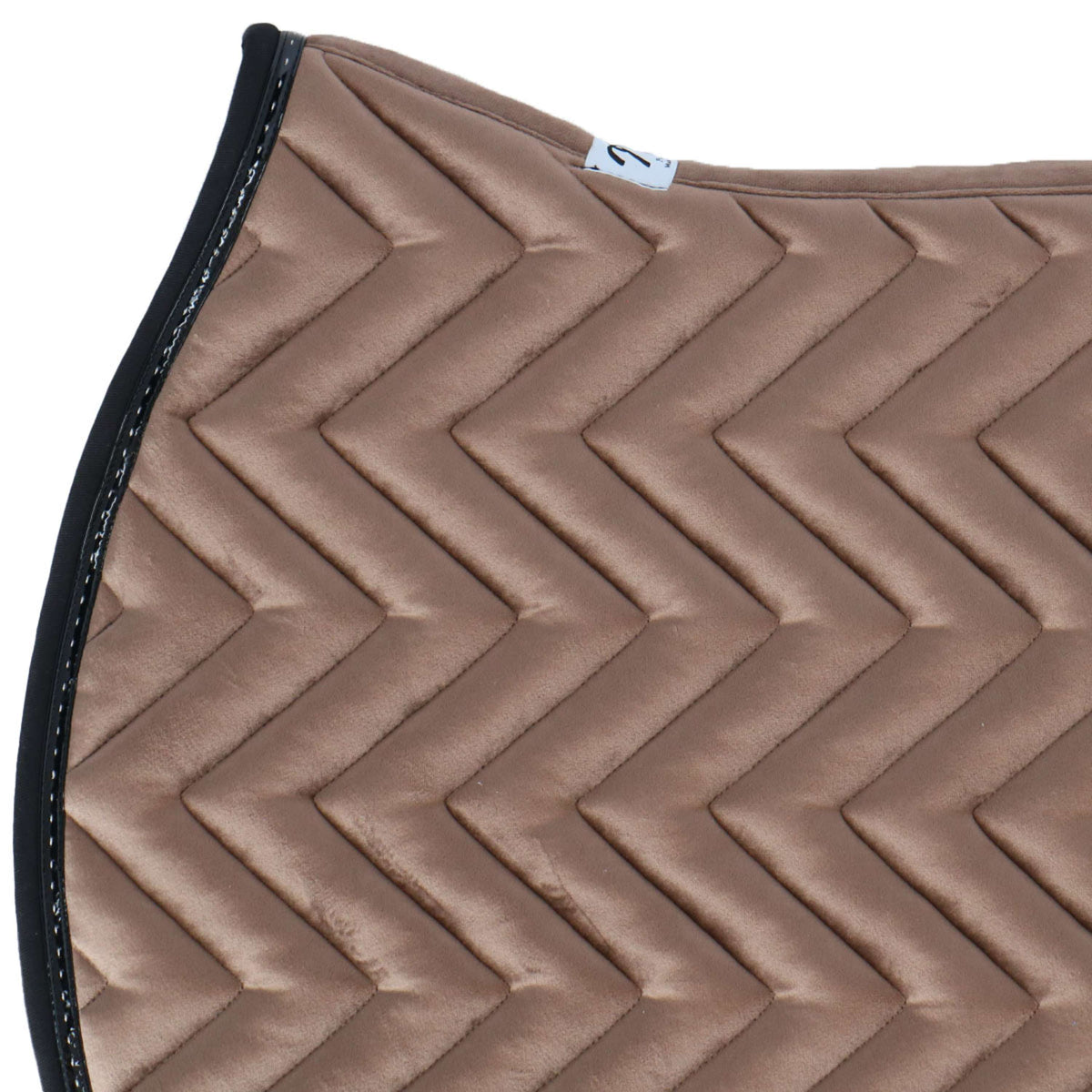 Pénélope Saddlepad Velours Jumping taupe/zwart