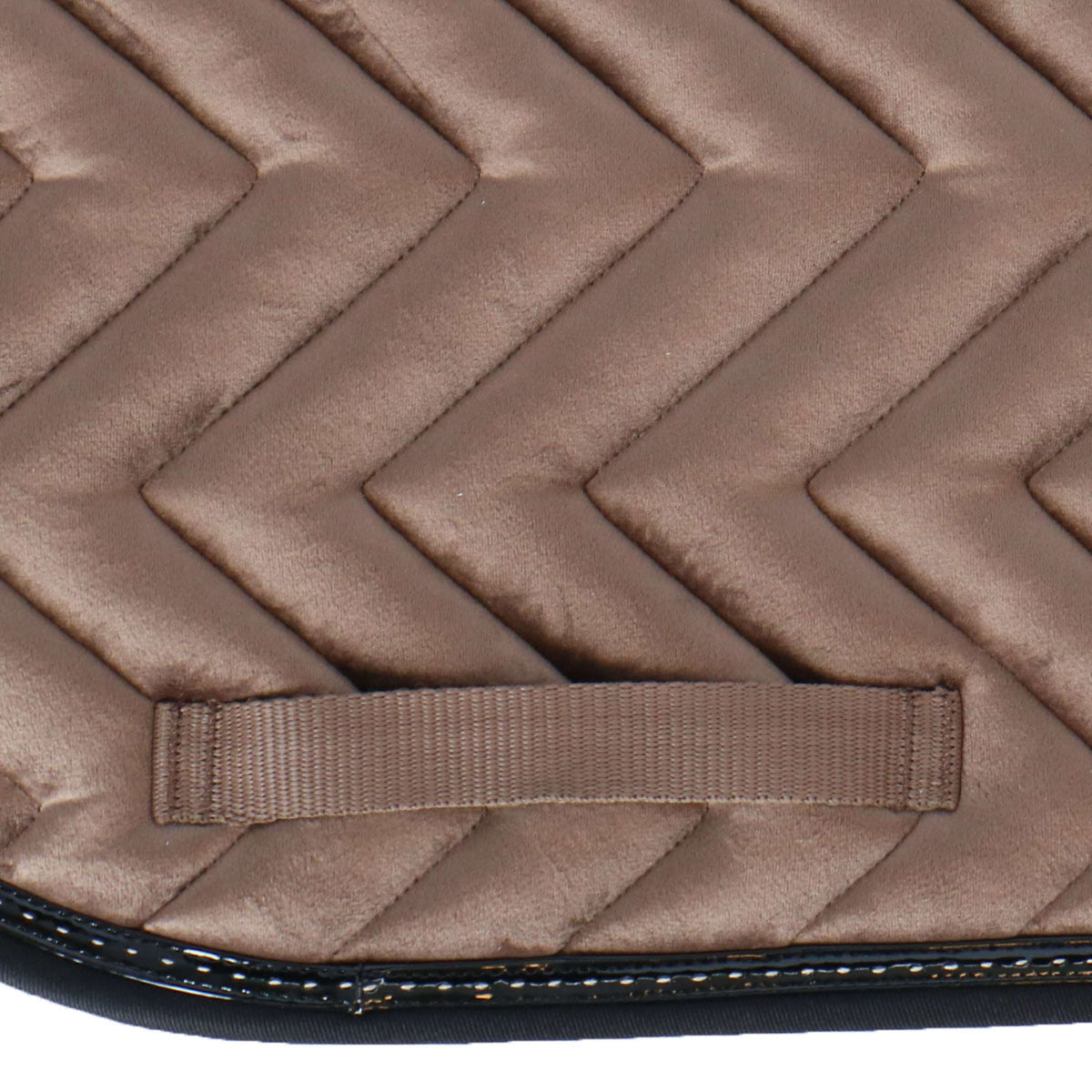 Pénélope Saddlepad Velours Jumping taupe/zwart