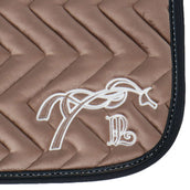 Pénélope Saddlepad Velours Jumping taupe/zwart