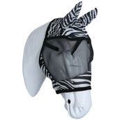 RugBe by Covalliero Fly Mask with Ear Protection Black Zebra