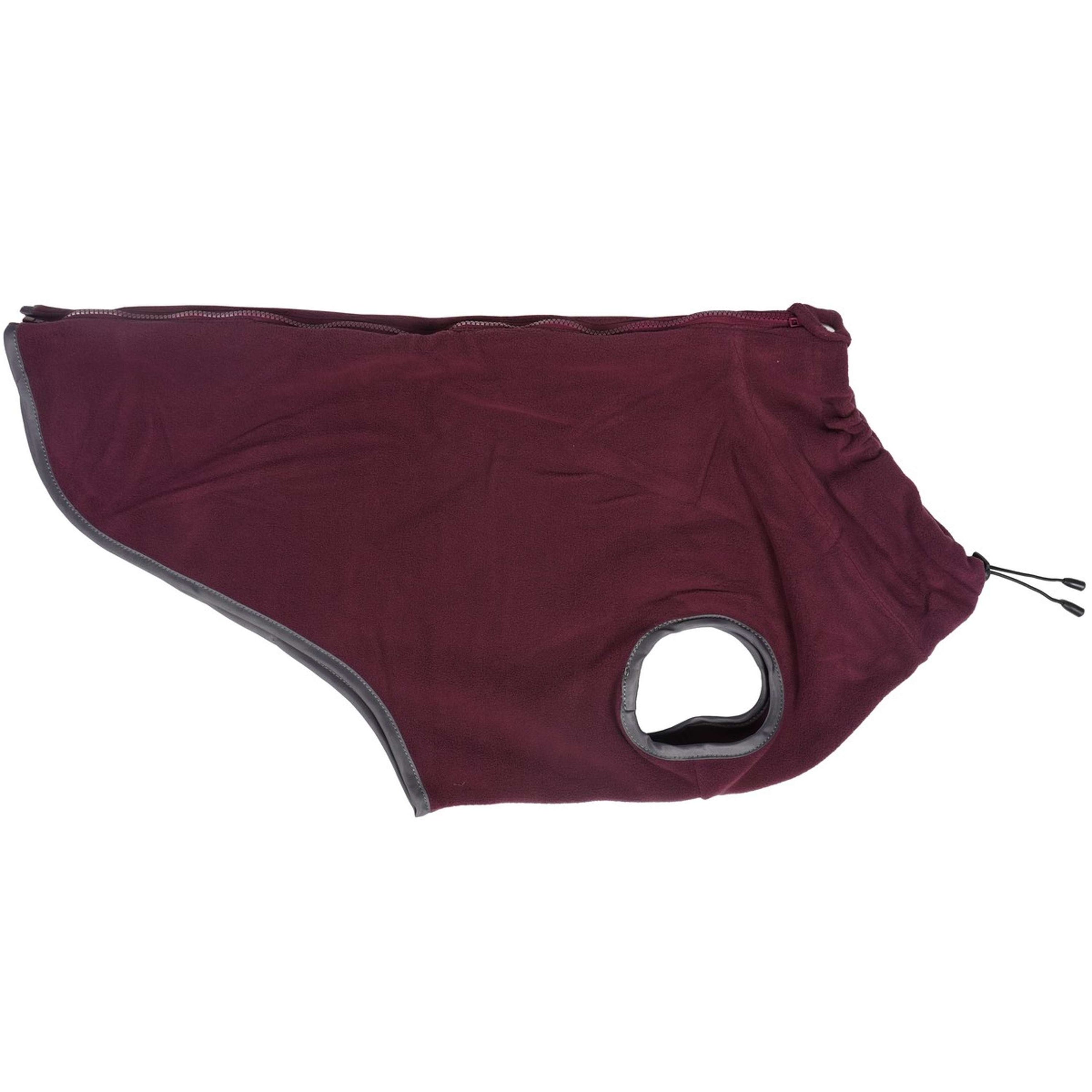 Weatherbeeta Dog Coat Comfitec Fleece Zip Maroon/Grey