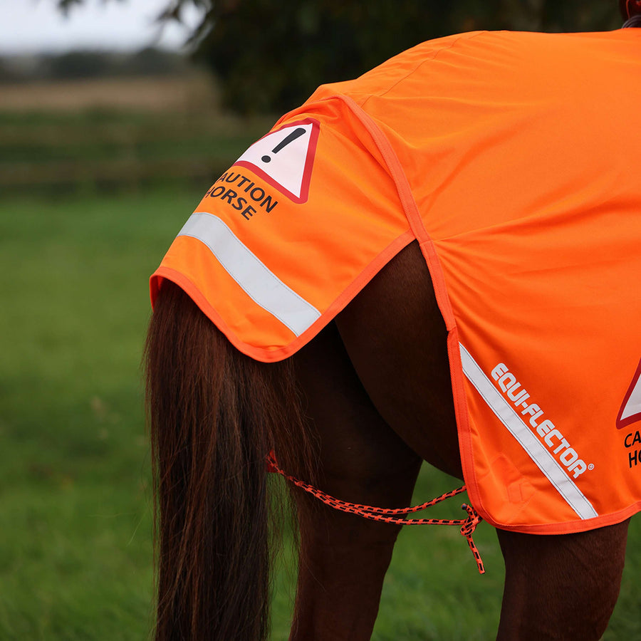 Equi-Flector by Shires Exercise Rug Mesh Reflective Orange