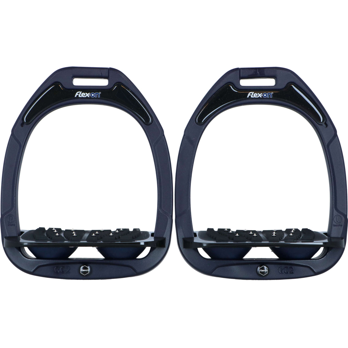 Flex-On Stirrups Green Composite Inclined Ultra Grip Navy/Black/Navy