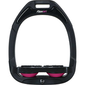 Flex-On Stirrups Green Composite Inclined Ultra Grip Black/Black/Pink