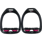 Flex-On Stirrups Green Composite Inclined Ultra Grip Black/Black/Pink