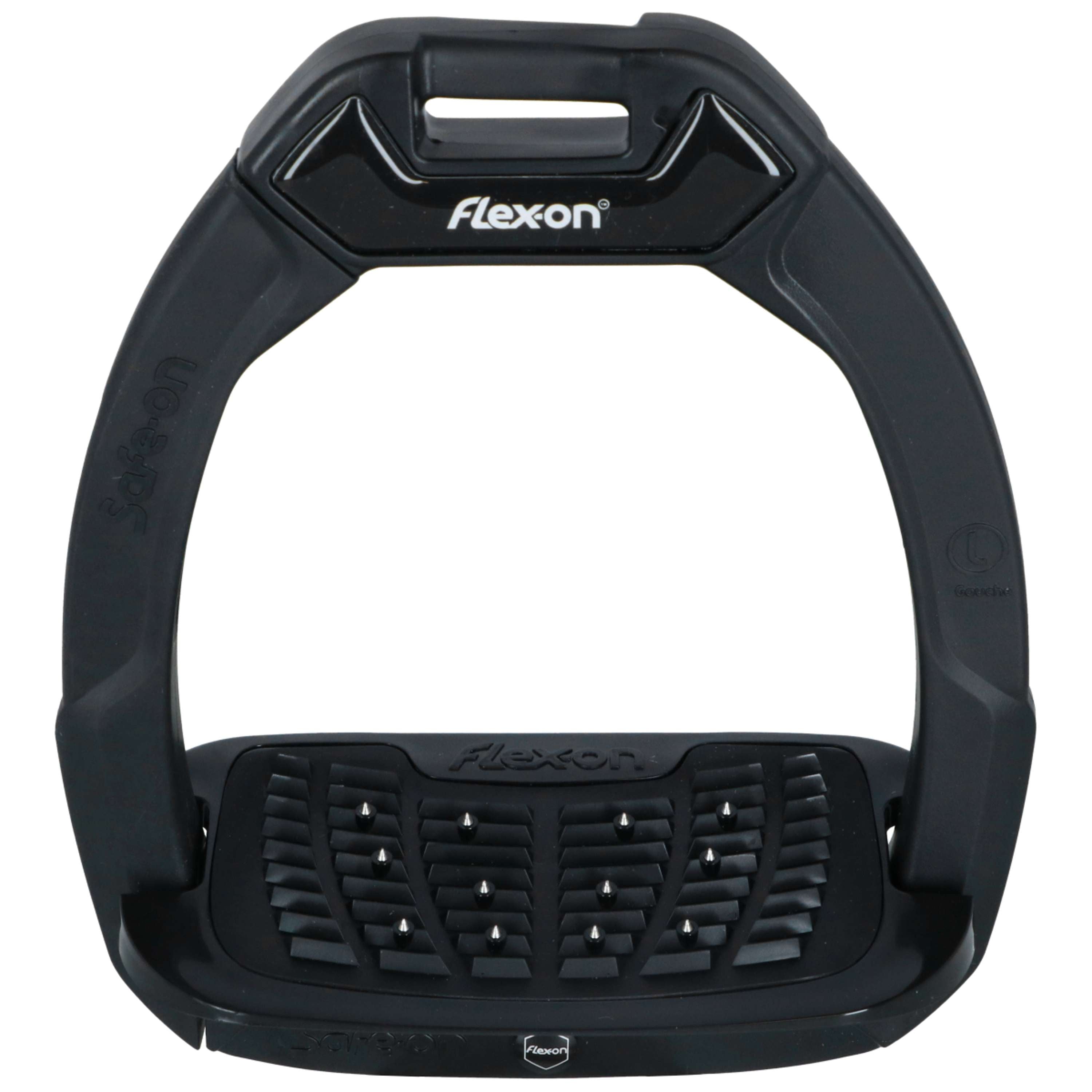 Flex-On Safety Stirrups Safe-On Inclined Ultra Grip Black/BlackBlack