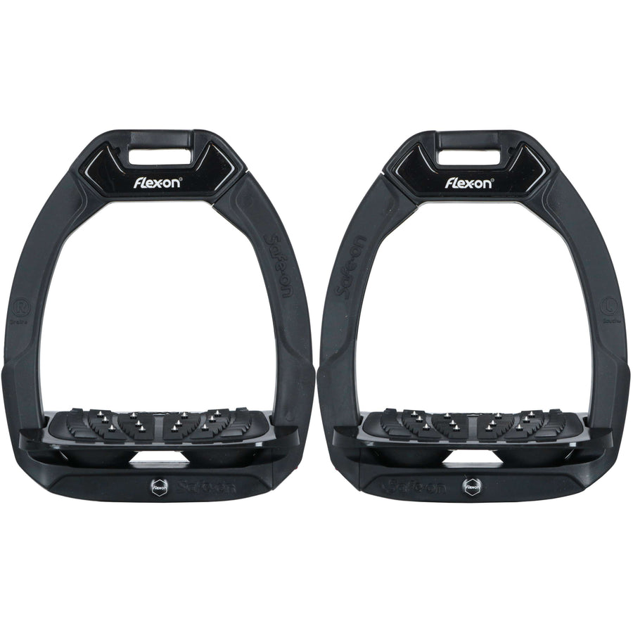 Flex-On Safety Stirrups Safe-On Inclined Ultra Grip Black/BlackBlack