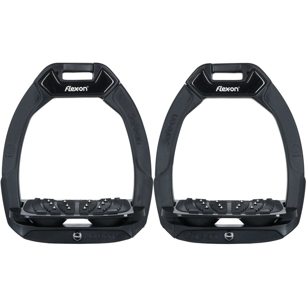 Flex-On Safety Stirrups Safe-On Inclined Ultra Grip Black/BlackBlack