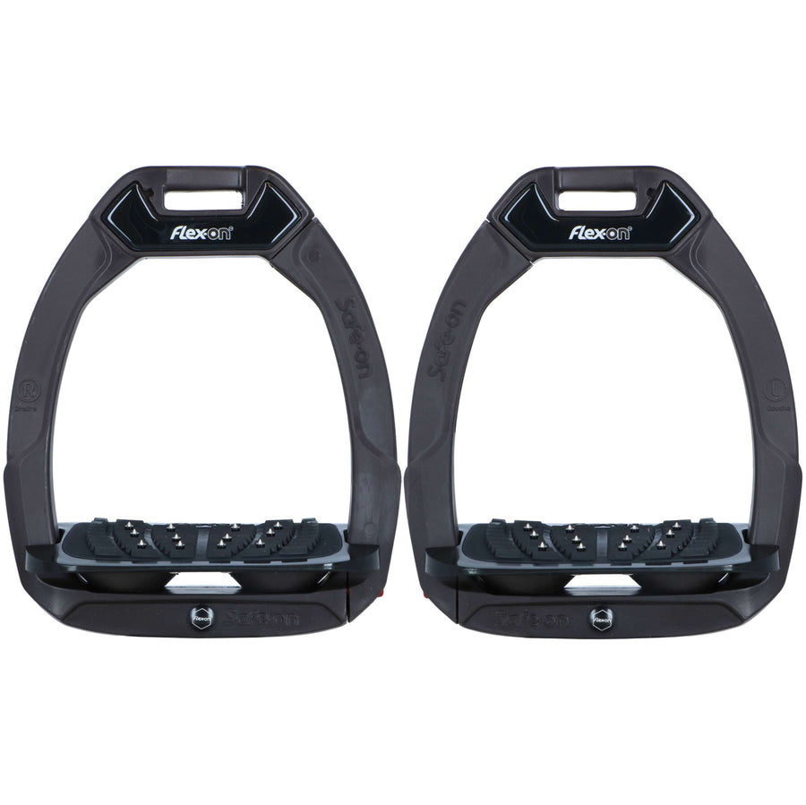 Flex-On Safety Stirrups Safe-On Inclined Ultra Grip Brown/Black/Brown