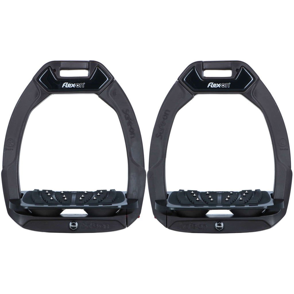 Flex-On Safety Stirrups Safe-On Inclined Ultra Grip Brown/Black/Brown