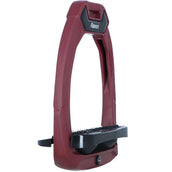 Flex-On Safety Stirrups Safe-On Inclined Ultra Grip Burgundy/Black/Black