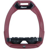 Flex-On Safety Stirrups Safe-On Inclined Ultra Grip Burgundy/Black/Black