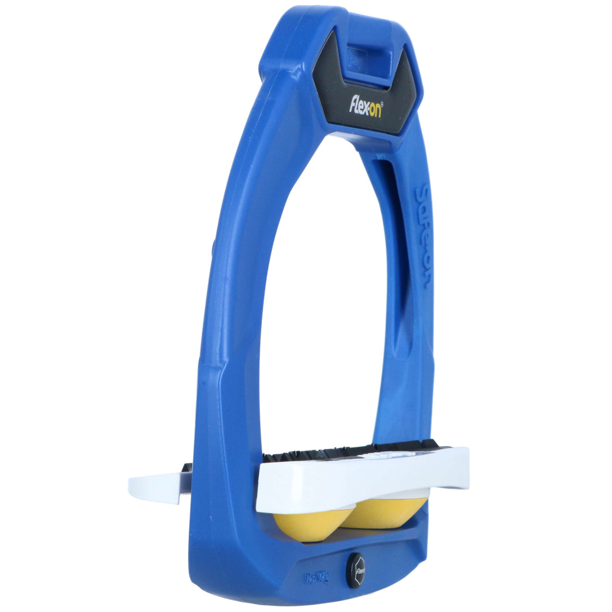 Flex-On Safety Stirrups Safe-On Junior Inclined Grip Blue/White/Yellow