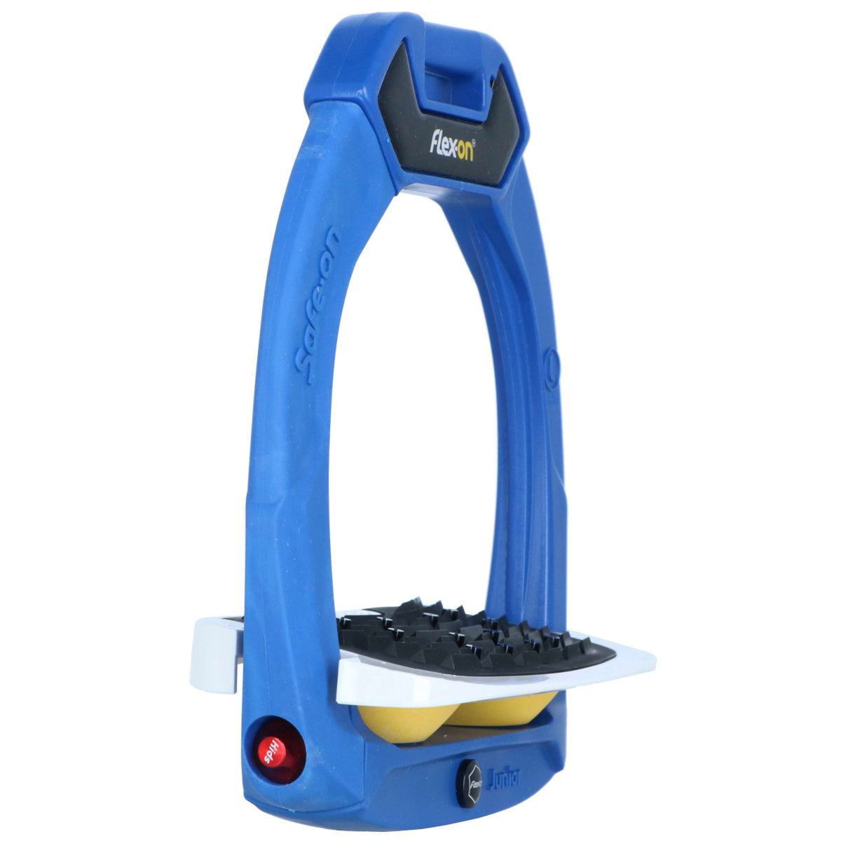 Flex-On Safety Stirrups Safe-On Junior Inclined Grip Blue/White/Yellow