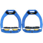 Flex-On Safety Stirrups Safe-On Junior Inclined Grip Blue/White/Yellow