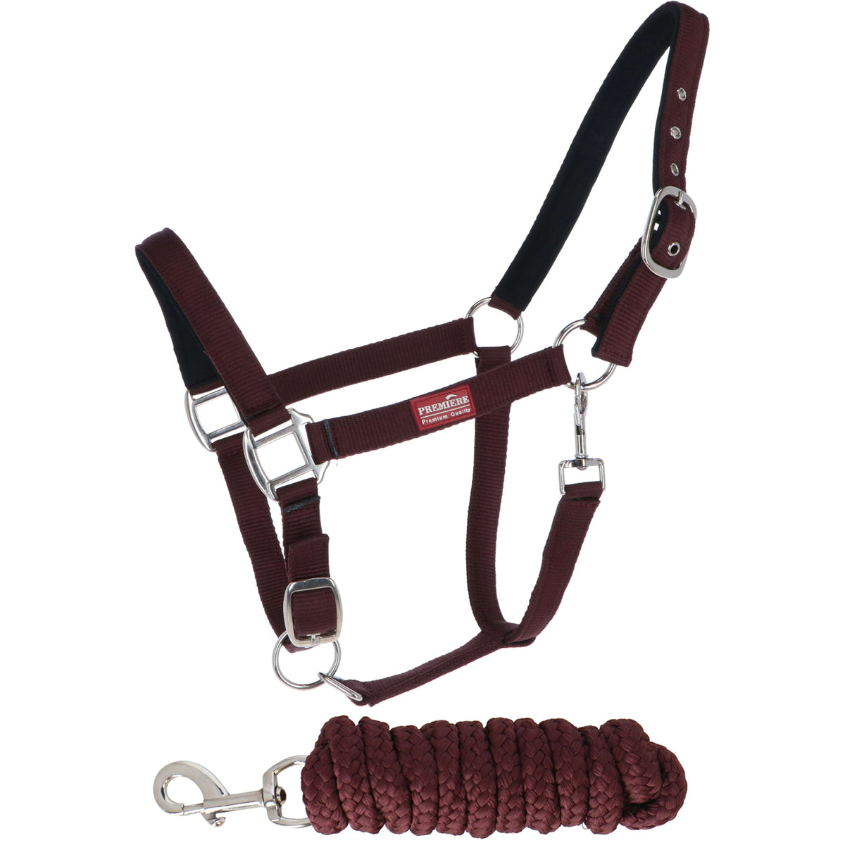 Premiere Head Collar Set with Carabiner Zinfandel