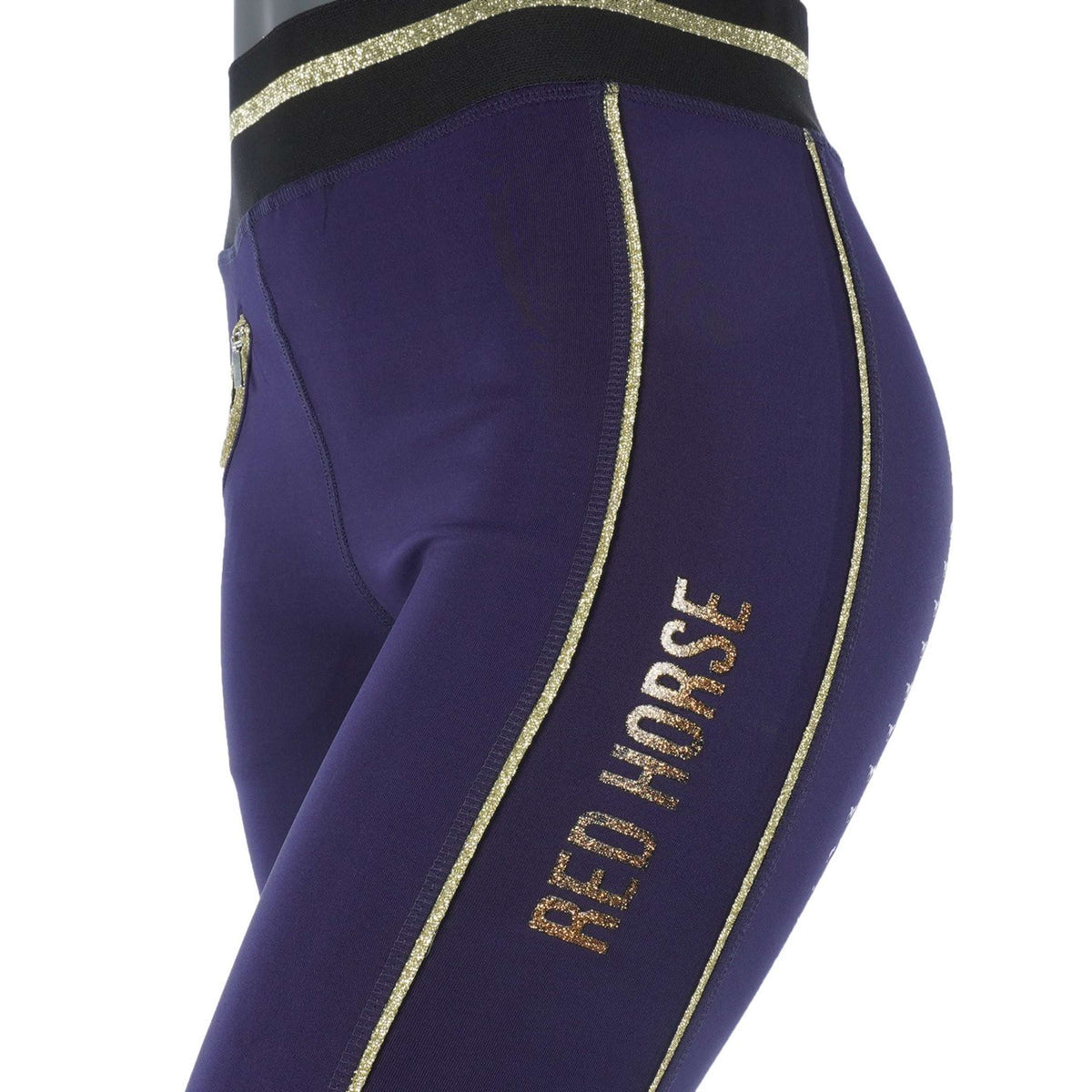 Red Horse Riding Legging Kaya Blue/Gold