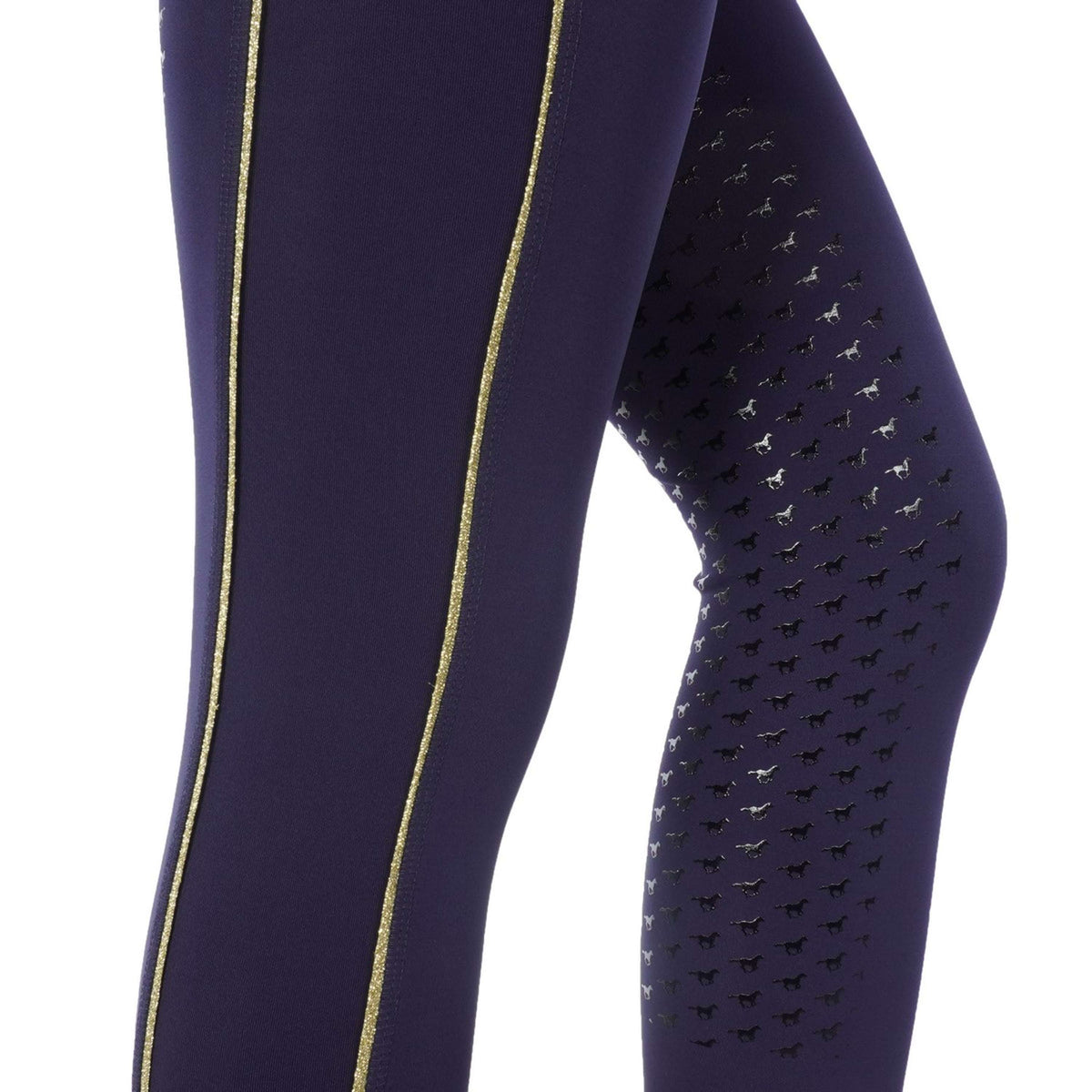 Red Horse Riding Legging Kaya Blue/Gold